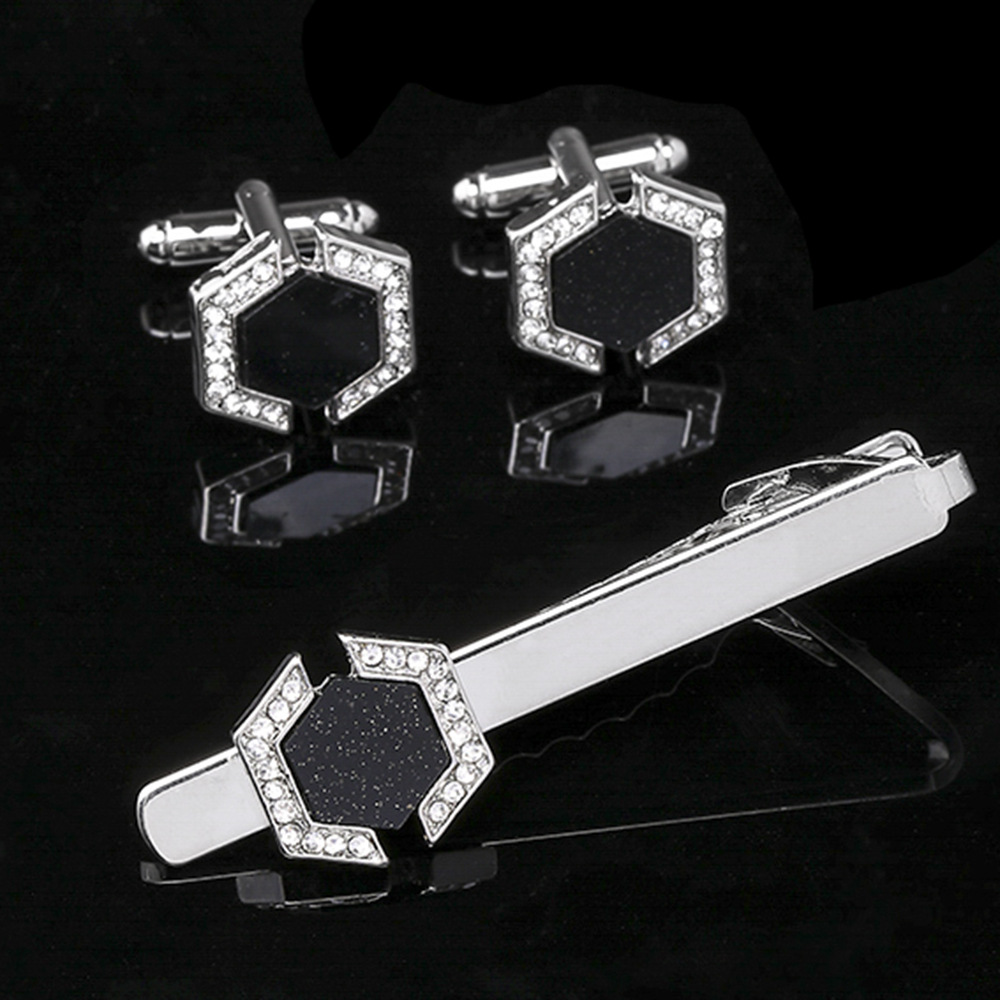 Men Formal Wear With Tie - 1 adet yıldızlı gökyüzü geometrik altıgen
