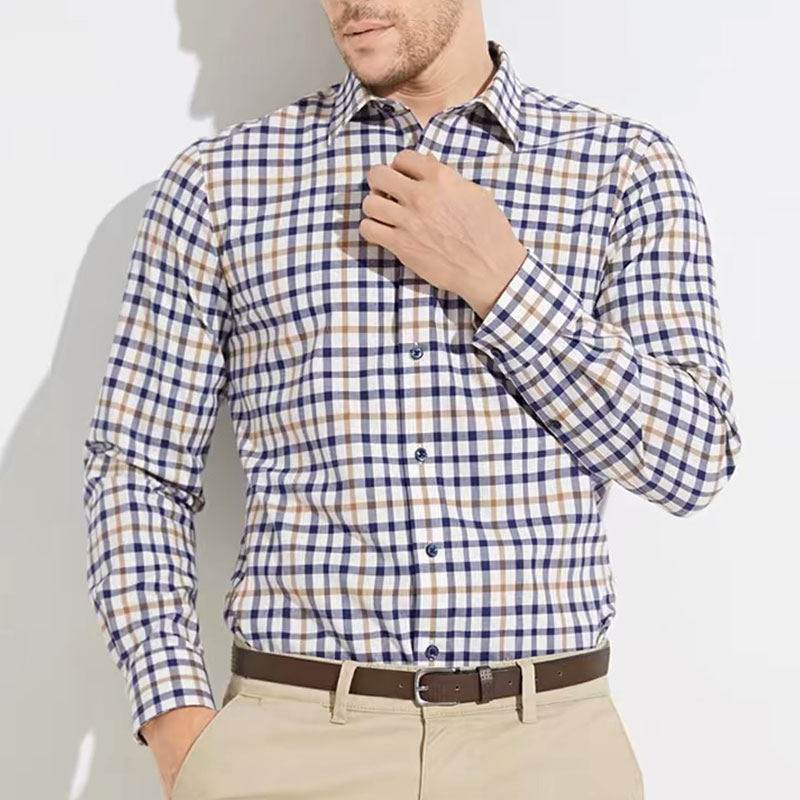 Men Formal Wear For Summer - Erkek uzun kollu gömlek saf pamuk