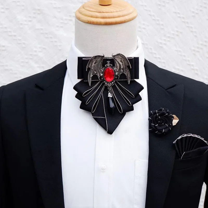 Men Formal Wear With Tie - Erkek papyon broş Set İngiliz kore