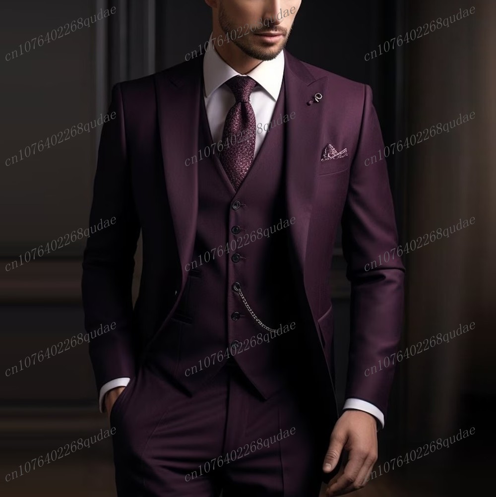 Resmi Koyu Mor Erkek Takım Elb - Men Formal Wear Purple incelemesi ve fiyatı