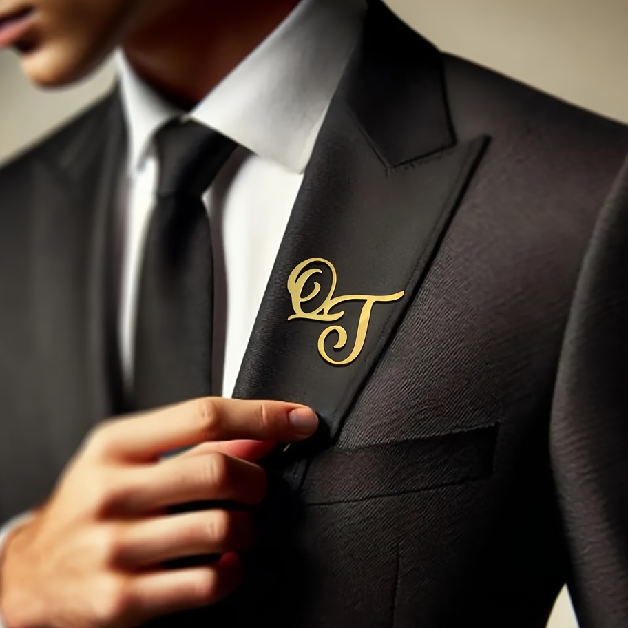 Özel Monogram İlk Adı Paslanma - Tuxedo Lapel Pin incelemesi ve fiyatı