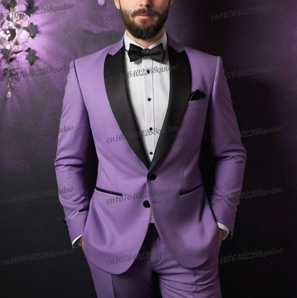 Siyah Yaka Açık Mor Resmi Erke - Men Formal Wear Purple incelemesi ve fiyatı