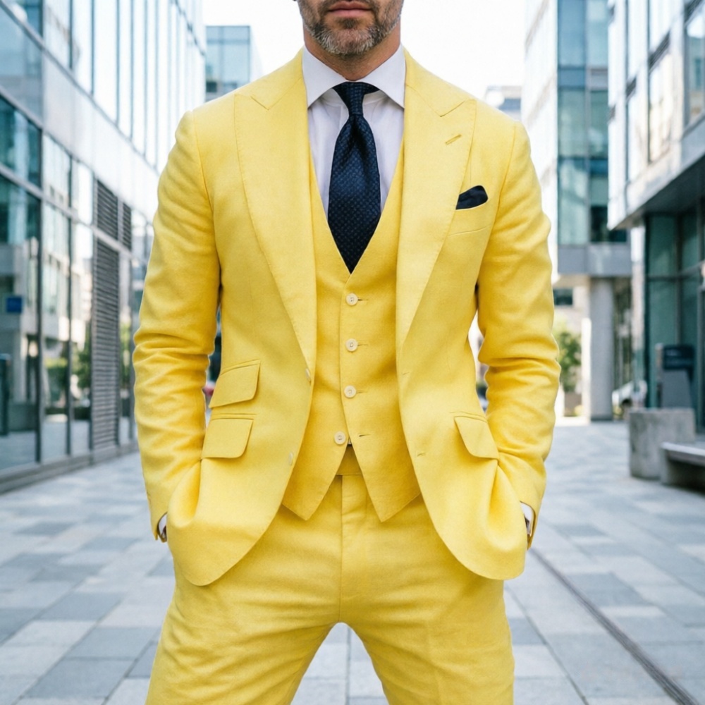 Gökyüzü Mavisi Keten Erkek Düğ - Men Formal Wear For Summer incelemesi ve fiyatı