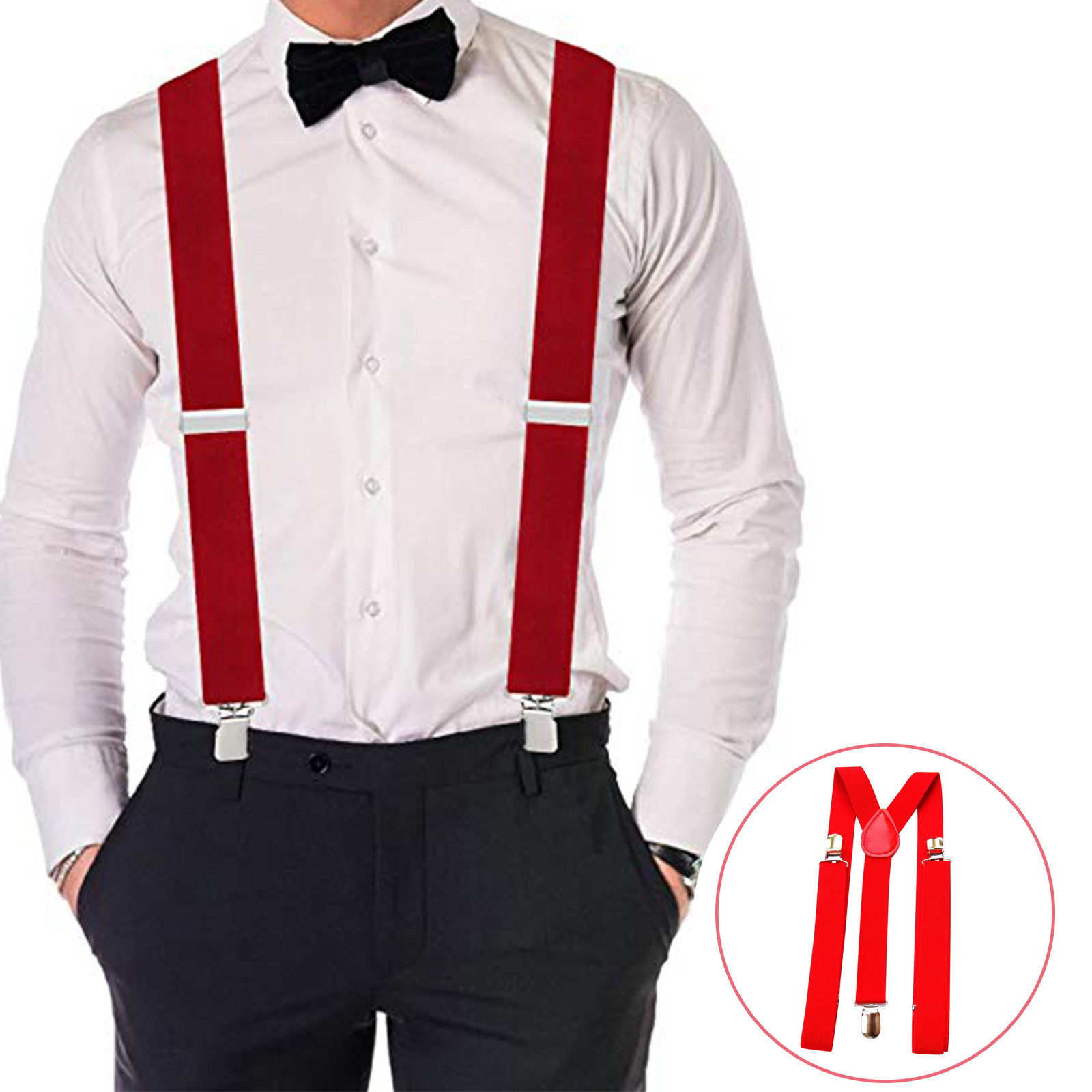 Kırmızı Ayarlanabilir Askılar  - Men'S Formal Wear With Suspenders incelemesi ve fiyatı