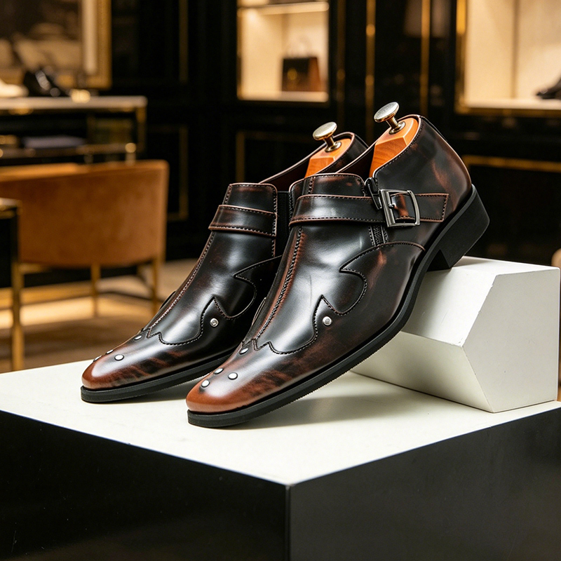 38-46 Erkek İş Brogue Ayakkabı - Men Formal Wear Purple incelemesi ve fiyatı